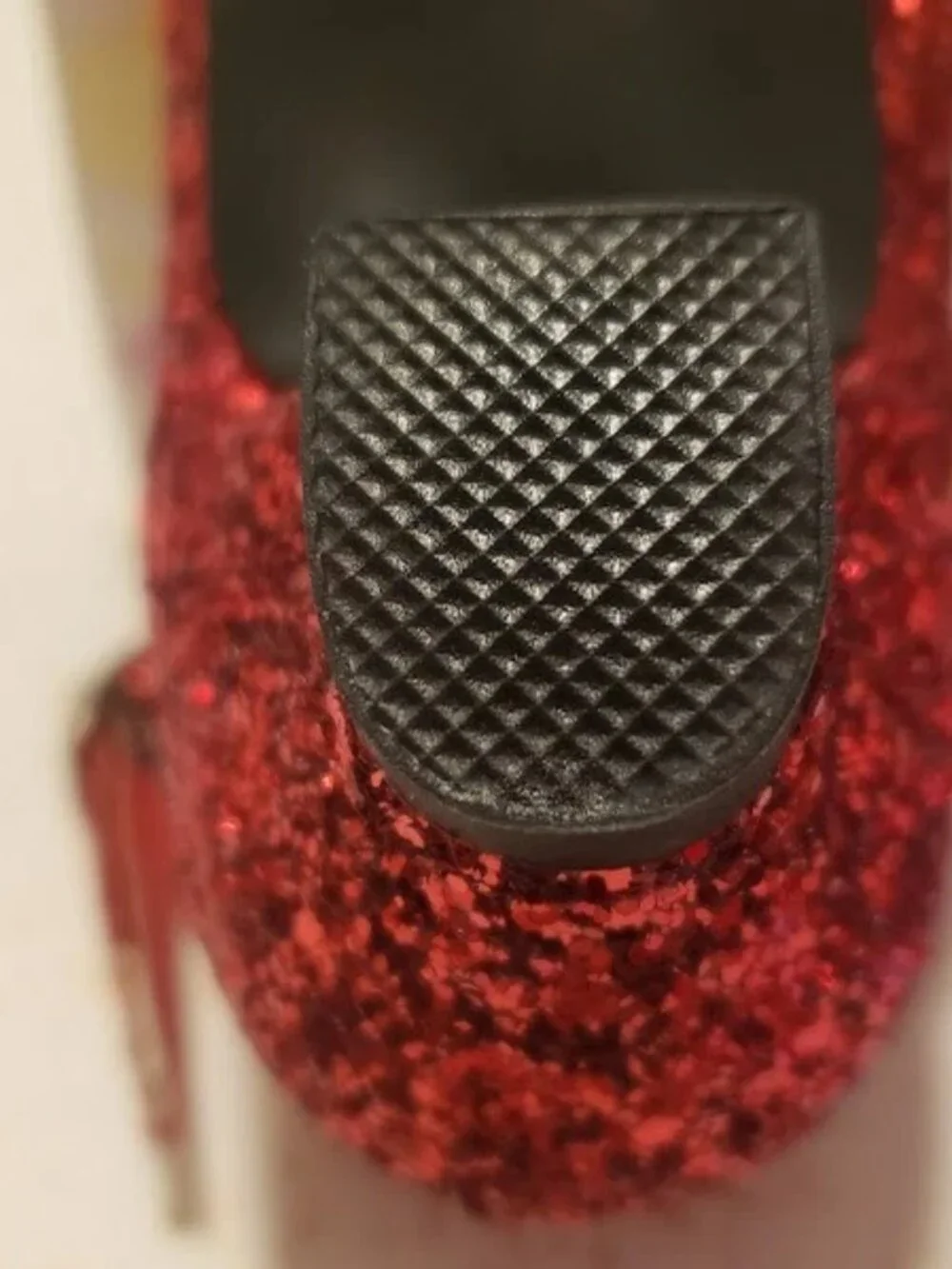Girls Red Glitter Dress Shoes Size 1 Low Heel Princess Shoes Kids